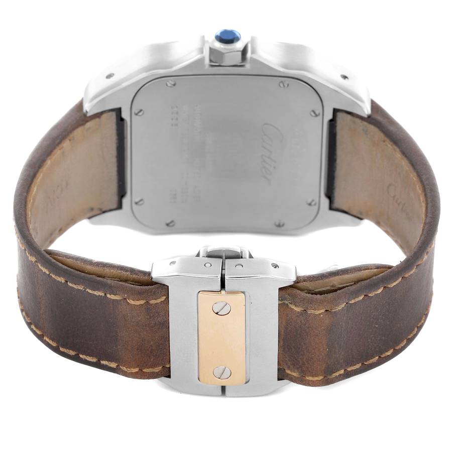 Direkt vom Hersteller erhältliche Replica Herrenuhr: Cartier Santos 100, Edelstahl/Gelbgold, 38 mm W20072X7 – Bild 7