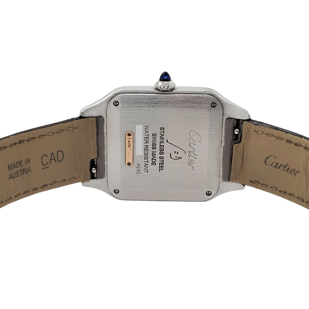 Besonders preiswerte Replica Uhr: Cartier Santos Dumont, große Ausführung, Edelstahl/Roségold – Bild 4