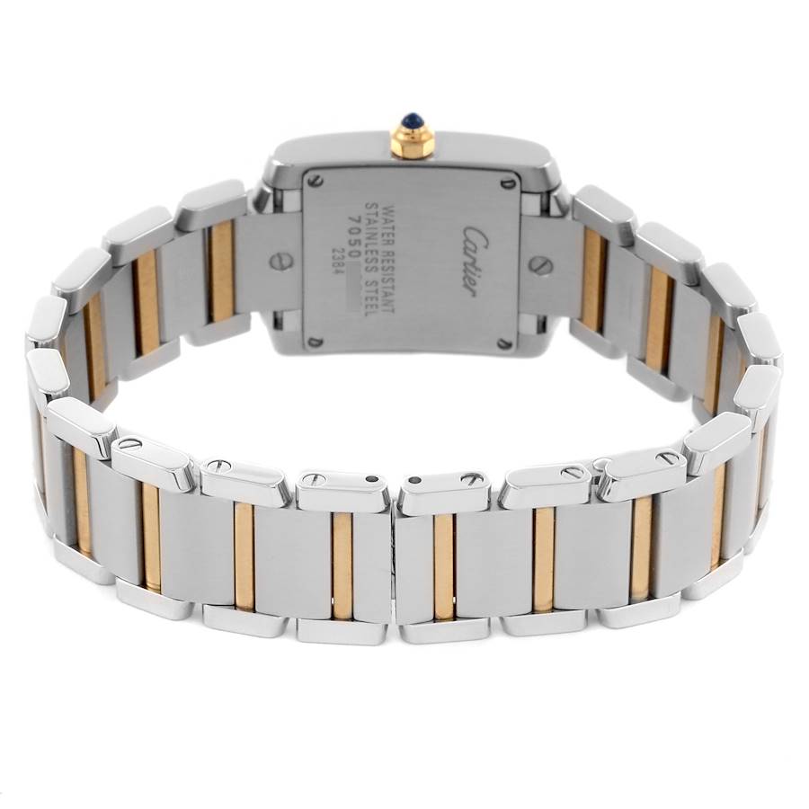 Neue Replica Damenuhr: Cartier Tank Francaise, kleine Ausführung, Edelstahl/Gelbgold, W51007Q4 – Bild 6