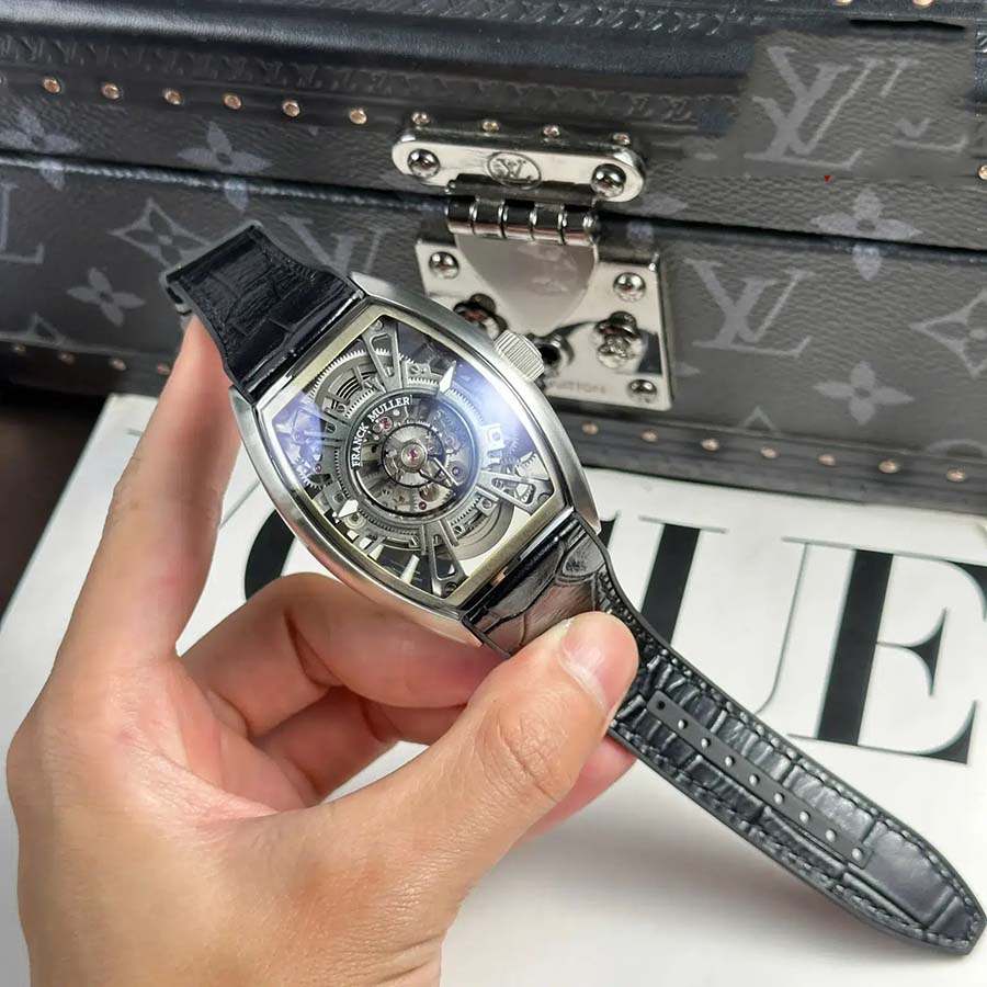 Perfekte Replica Uhr: Franck Muller Curvex CX Grand Central Tourbillon, skelettiertes Zifferblatt, 36 × 53,1 mm – Bild 3