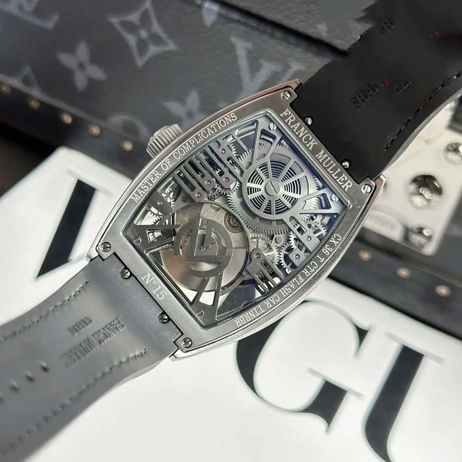 Perfekte Replica Uhr: Franck Muller Curvex CX Grand Central Tourbillon, skelettiertes Zifferblatt, 36 × 53,1 mm – Bild 7