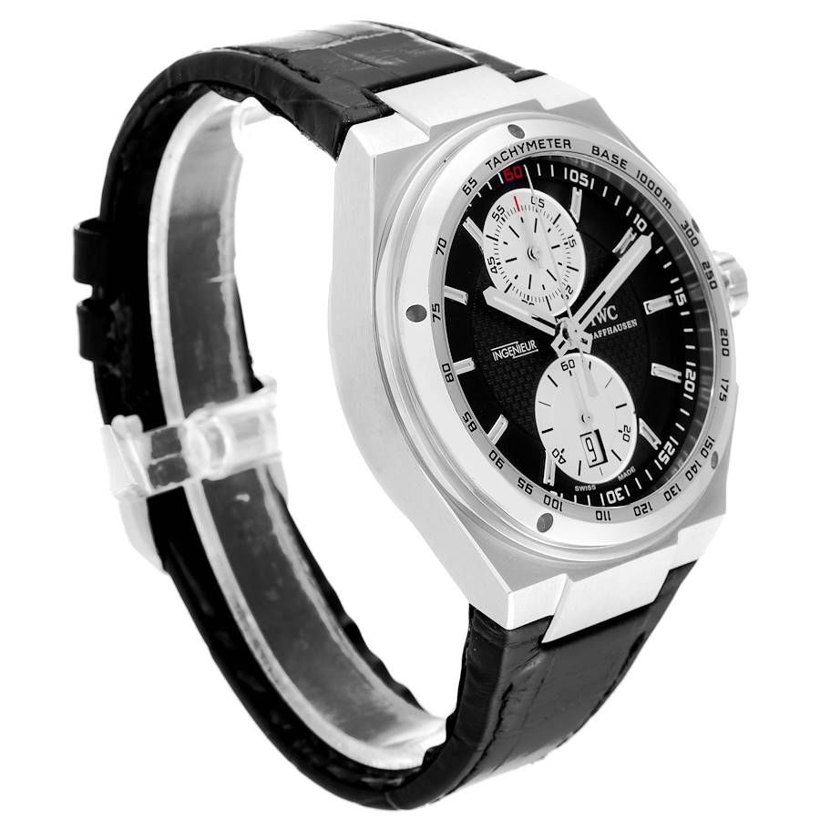 Unschätzbar wertvolle Replica Herrenuhr: IWC Big Ingenieur, schwarzes Zifferblatt, Edelstahl, Chronograph, IW378401 – Bild 3