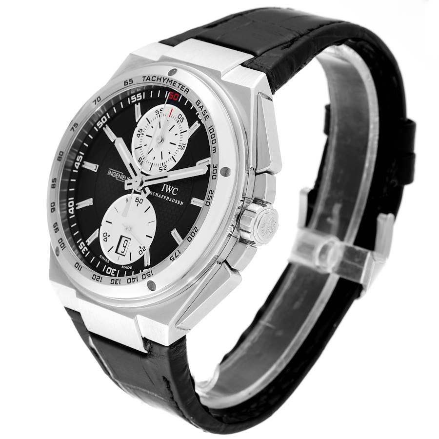 Unschätzbar wertvolle Replica Herrenuhr: IWC Big Ingenieur, schwarzes Zifferblatt, Edelstahl, Chronograph, IW378401 – Bild 4