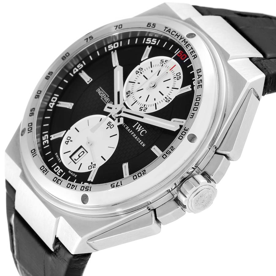 Unschätzbar wertvolle Replica Herrenuhr: IWC Big Ingenieur, schwarzes Zifferblatt, Edelstahl, Chronograph, IW378401 – Bild 5