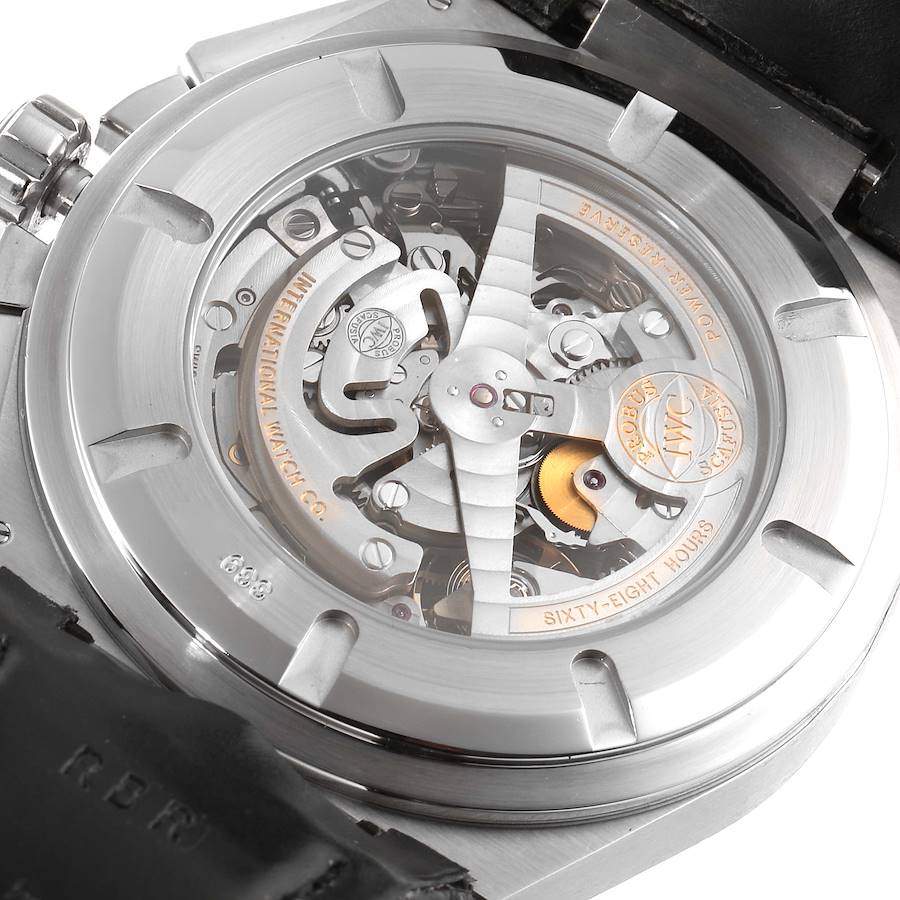 Unschätzbar wertvolle Replica Herrenuhr: IWC Big Ingenieur, schwarzes Zifferblatt, Edelstahl, Chronograph, IW378401 – Bild 6