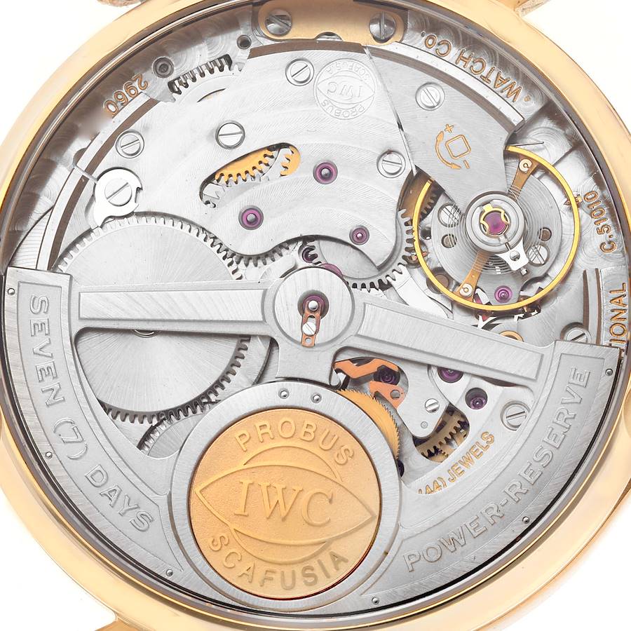 Seltene Replica Herrenuhr: IWC Portugieser, Automatik, Roségold, silberfarbenes Zifferblatt, IW500701 – Bild 6