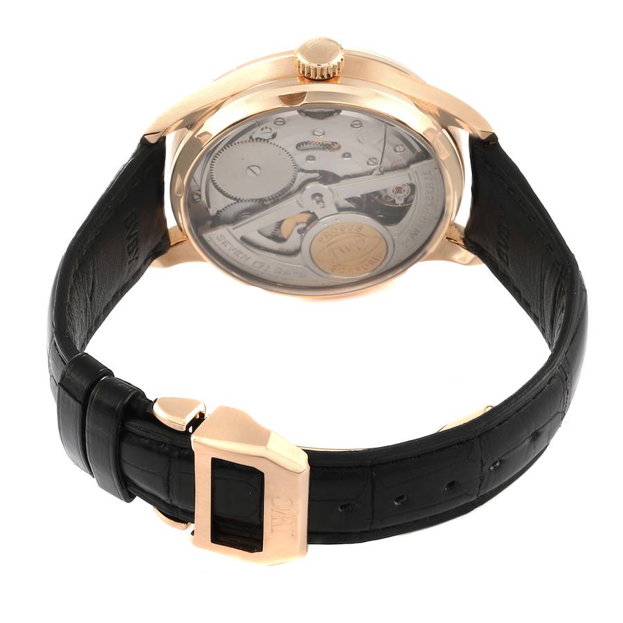 Seltene Replica Herrenuhr: IWC Portugieser, Automatik, Roségold, silberfarbenes Zifferblatt, IW500701 – Bild 7