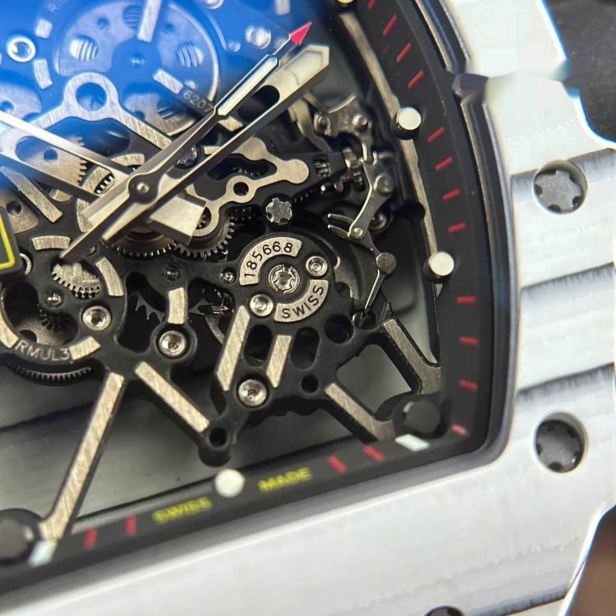 Erschwingliche Replica Uhr: Richard Mille RM 35-01 Rafael Nadal, weiß, Carbon TPT, limitierte Edition, ZF V3 49,94 mm X 44,5 mm – Bild 7