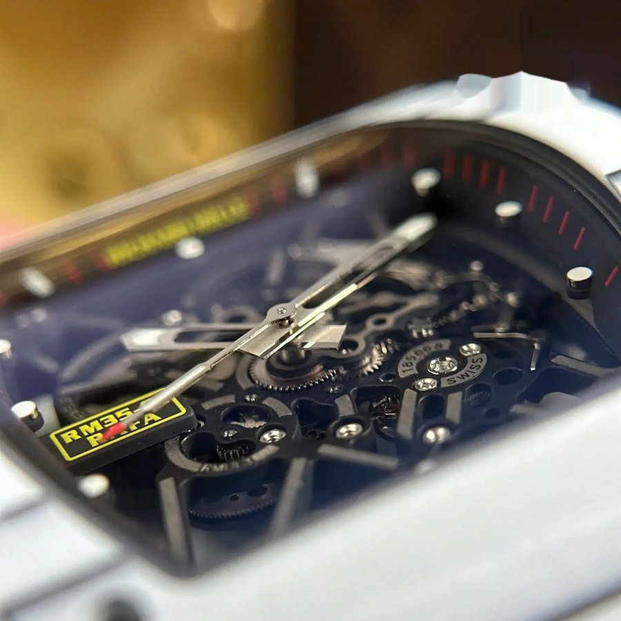 Erschwingliche Replica Uhr: Richard Mille RM 35-01 Rafael Nadal, weiß, Carbon TPT, limitierte Edition, ZF V3 49,94 mm X 44,5 mm – Bild 8