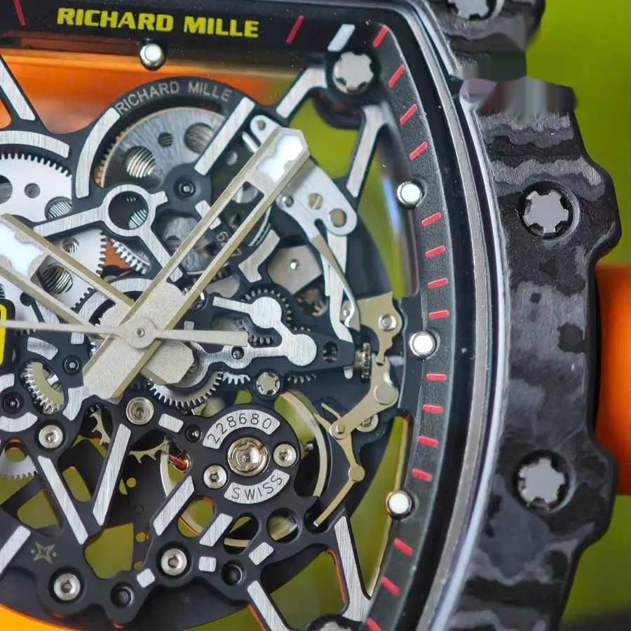 Schöne Replica Uhr: Richard Mille RM 35-02 Rafael Nadal, Sonderanfertigung, 1:1, schwarz, Carbon NTPT, Vaucher-Uhrwerk – Bild 10