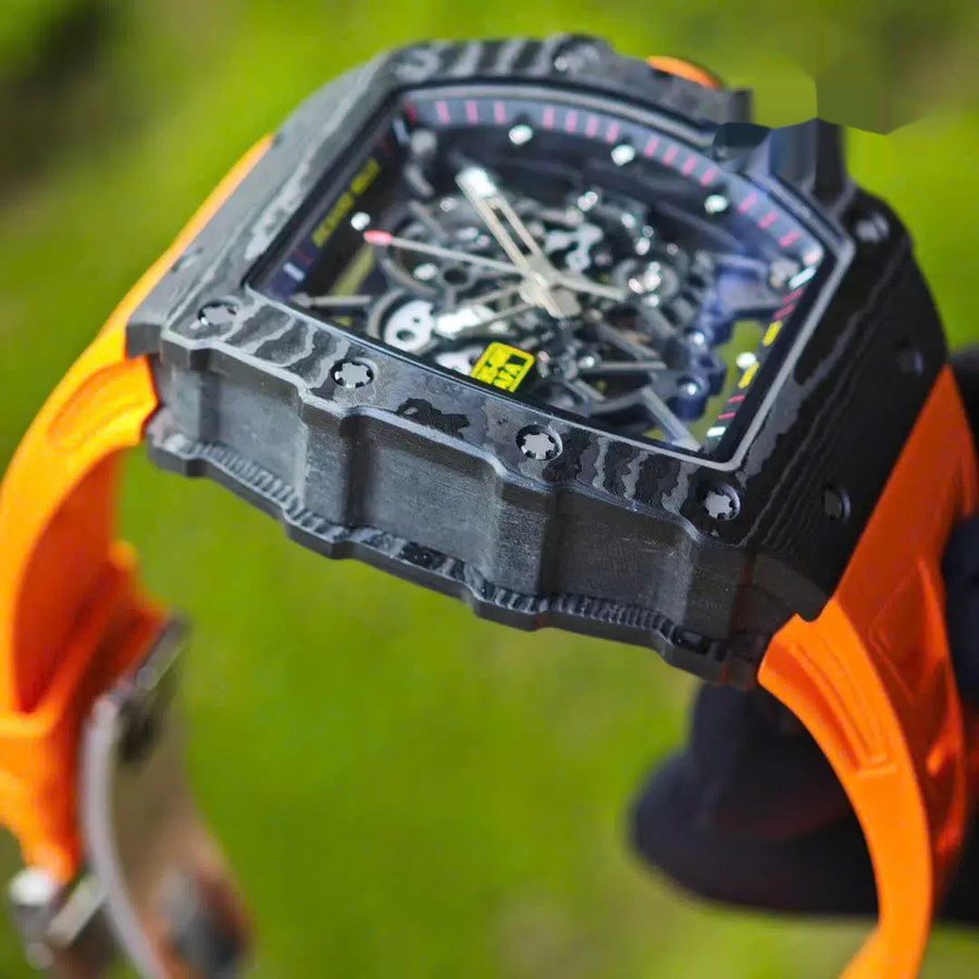 Schöne Replica Uhr: Richard Mille RM 35-02 Rafael Nadal, Sonderanfertigung, 1:1, schwarz, Carbon NTPT, Vaucher-Uhrwerk – Bild 13