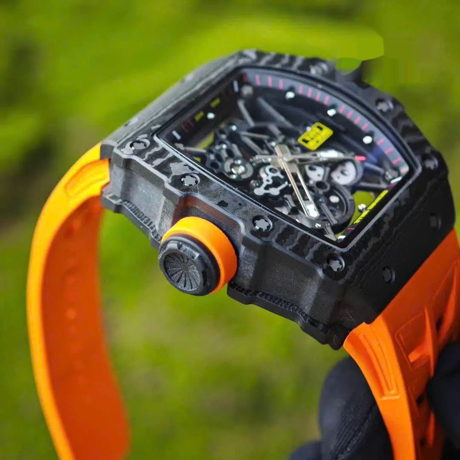 Schöne Replica Uhr: Richard Mille RM 35-02 Rafael Nadal, Sonderanfertigung, 1:1, schwarz, Carbon NTPT, Vaucher-Uhrwerk – Bild 14