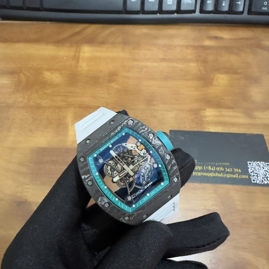 Verführerische Replica Uhr: Richard Mille RM055 Yas Marina Circuit, Sonderanfertigung, NTPT, Carbonfaser, 1:1, Vaucher-Uhrwerk – Bild 3