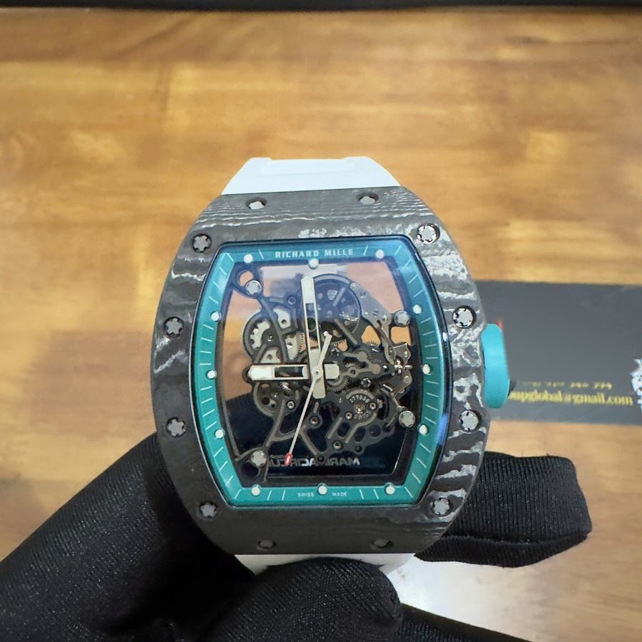 Verführerische Replica Uhr: Richard Mille RM055 Yas Marina Circuit, Sonderanfertigung, NTPT, Carbonfaser, 1:1, Vaucher-Uhrwerk – Bild 4