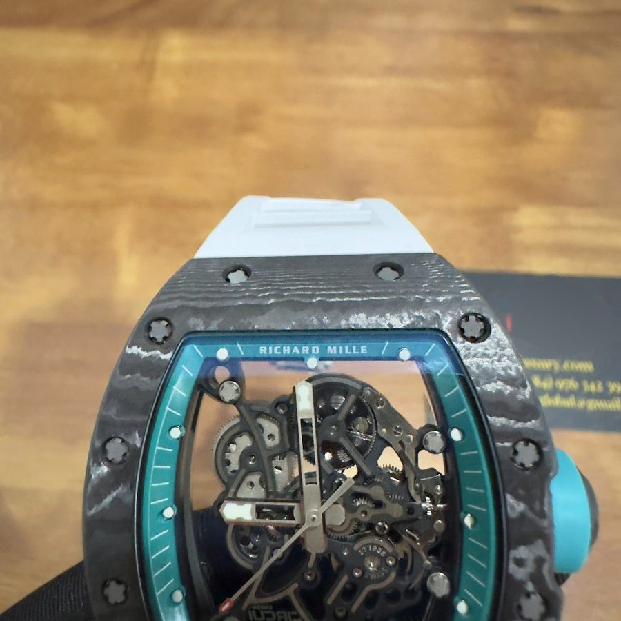Verführerische Replica Uhr: Richard Mille RM055 Yas Marina Circuit, Sonderanfertigung, NTPT, Carbonfaser, 1:1, Vaucher-Uhrwerk – Bild 5
