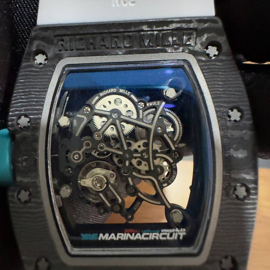 Verführerische Replica Uhr: Richard Mille RM055 Yas Marina Circuit, Sonderanfertigung, NTPT, Carbonfaser, 1:1, Vaucher-Uhrwerk – Bild 11