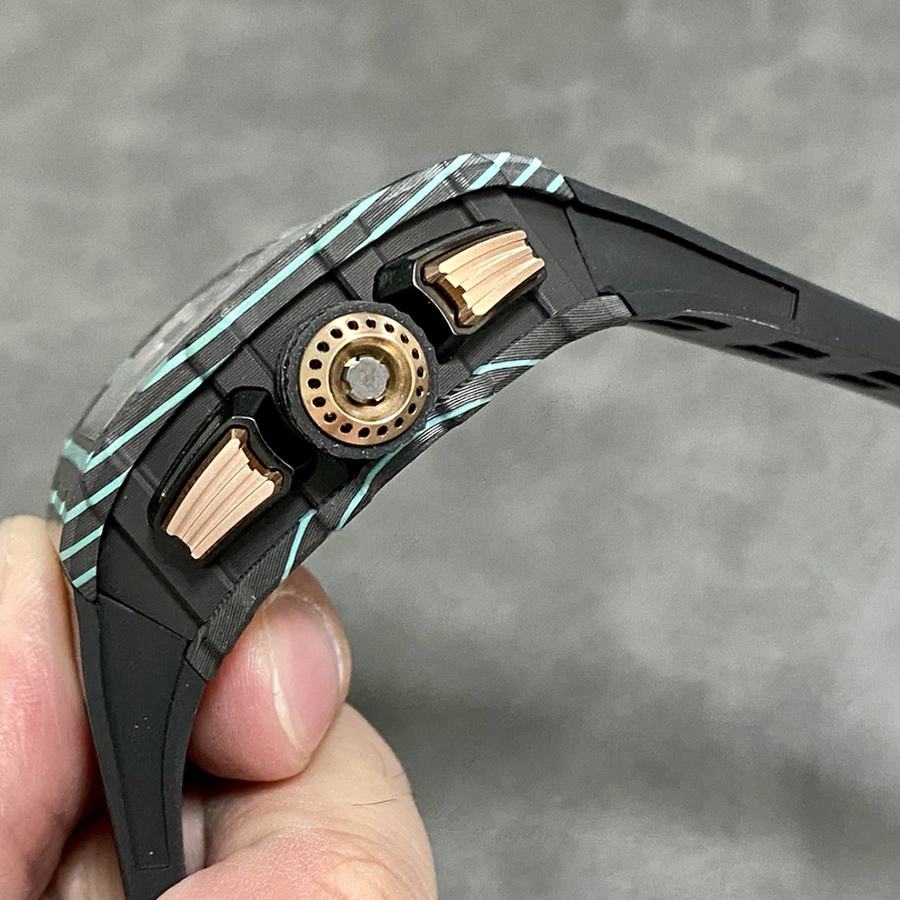 Besonders preiswerte Replica Uhr: Richard Mille RM 11-03 Ultimate, Edition, Carbon, türkis, Quartz TPT, limitierte Edition, KVF 49.94 × 44,5 mm – Bild 6