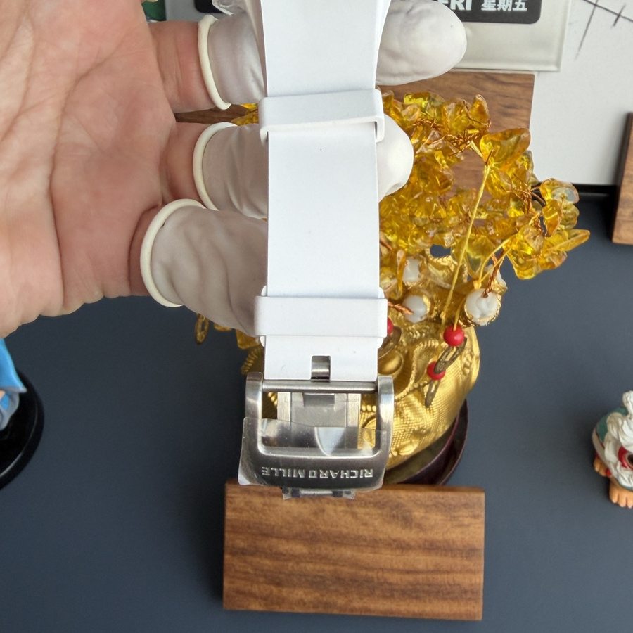 Wirtschaftliche Replica Uhr: Richard Mille RM 66, fliegend, Tourbillon, Sonderanfertigung, echt, weiß, Saphir, 42,7 mm X 49,94 mm – Bild 10