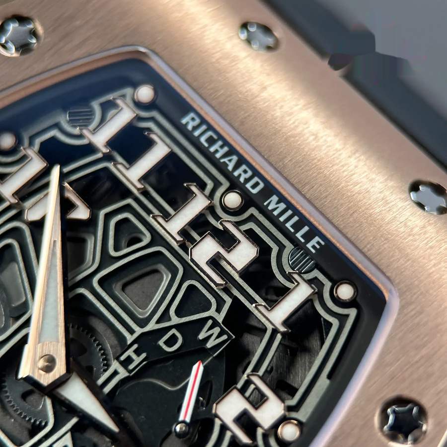 Exquisite Replica Uhr: Richard Mille RM 67-01, Roségold, Automatik, extraflach, Kautschukarmband, 38,7 mm X 47,5 mm – Bild 7