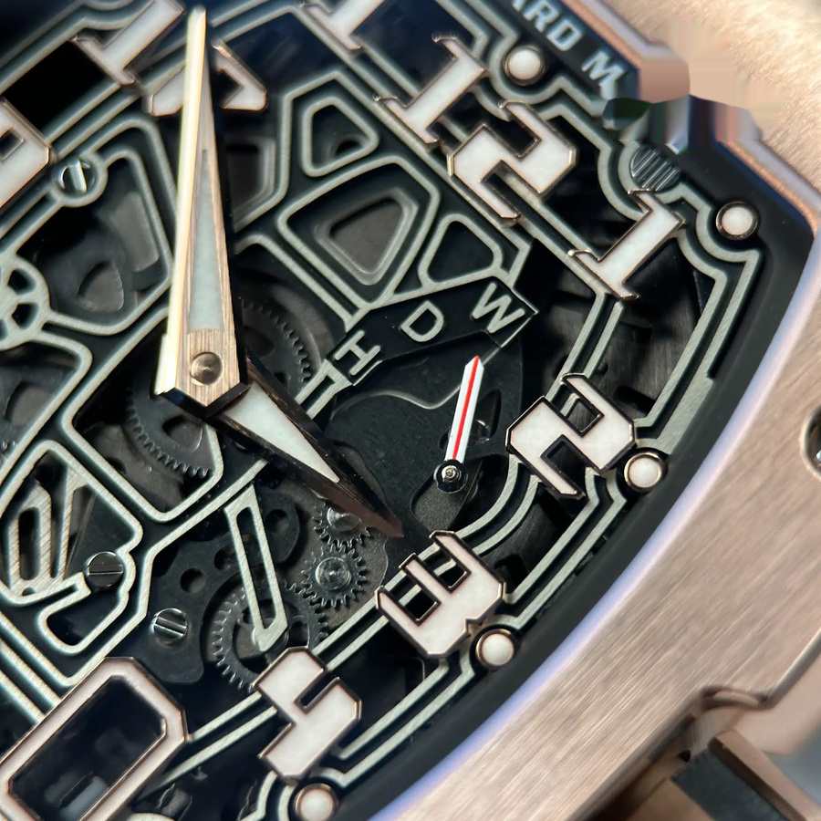 Exquisite Replica Uhr: Richard Mille RM 67-01, Roségold, Automatik, extraflach, Kautschukarmband, 38,7 mm X 47,5 mm – Bild 8