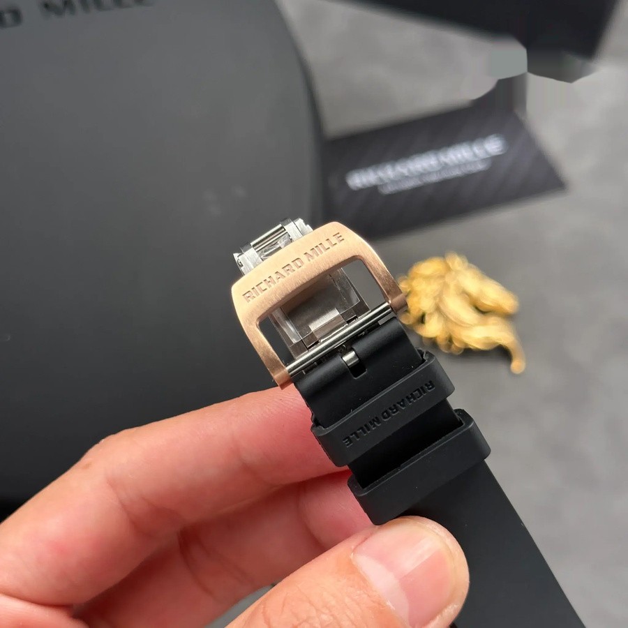 Exquisite Replica Uhr: Richard Mille RM 67-01, Roségold, Automatik, extraflach, Kautschukarmband, 38,7 mm X 47,5 mm – Bild 13