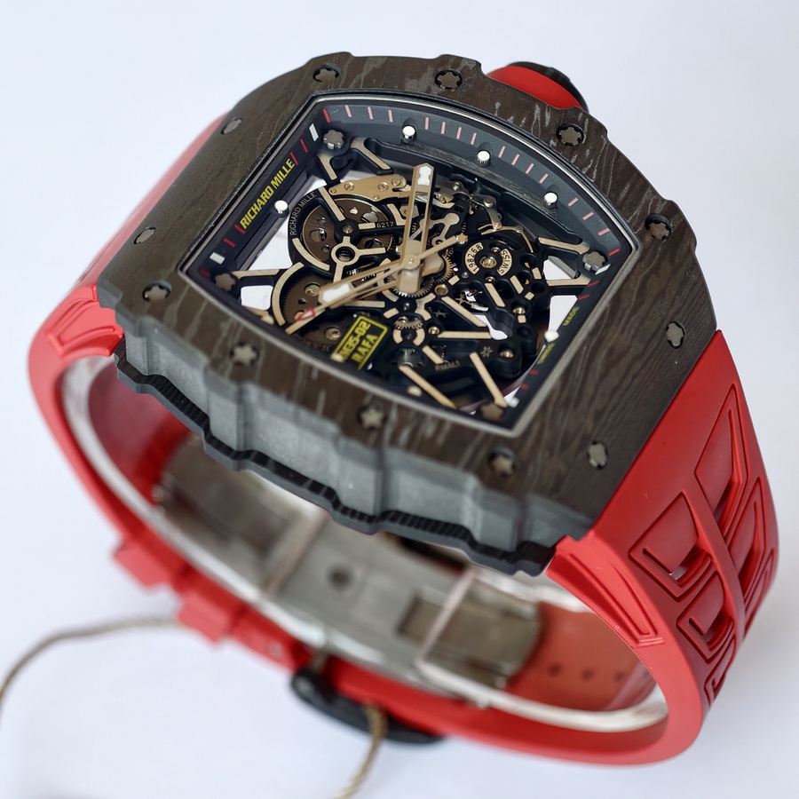 Modische Replica Uhr: Richard Mille RM 35-02 Rafael Nadal, schwarz, Carbon TPT, Sonderanfertigung, Umi, Manufaktur, 49,94 mm X 44,5 mm – Bild 3