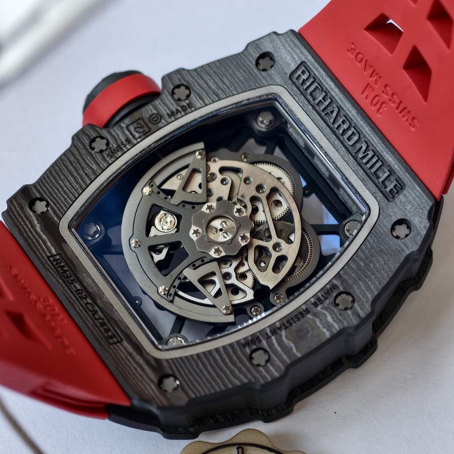 Modische Replica Uhr: Richard Mille RM 35-02 Rafael Nadal, schwarz, Carbon TPT, Sonderanfertigung, Umi, Manufaktur, 49,94 mm X 44,5 mm – Bild 8