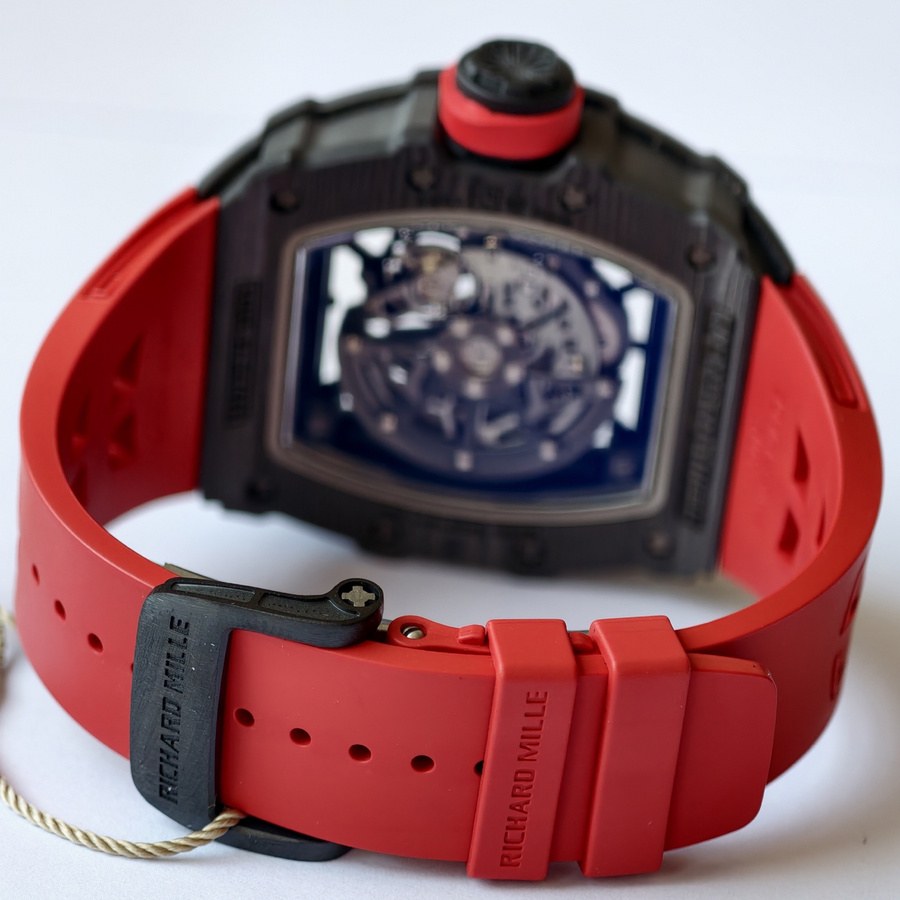 Modische Replica Uhr: Richard Mille RM 35-02 Rafael Nadal, schwarz, Carbon TPT, Sonderanfertigung, Umi, Manufaktur, 49,94 mm X 44,5 mm – Bild 9