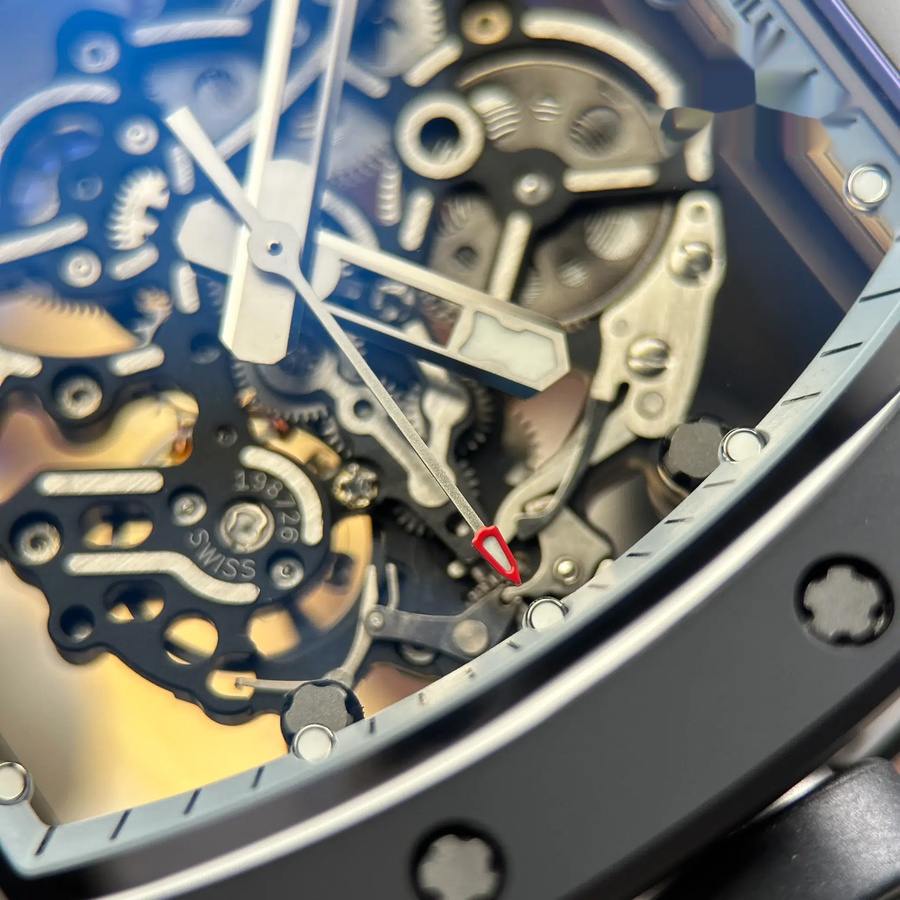 Schnell vergriffene Replica Uhr: Richard Mille RM 055 Bubba Watson, schwarze Keramik, Asien, Exclusive 50, Stück, Kautschukarmband, ZF 42,7 mm – Bild 6