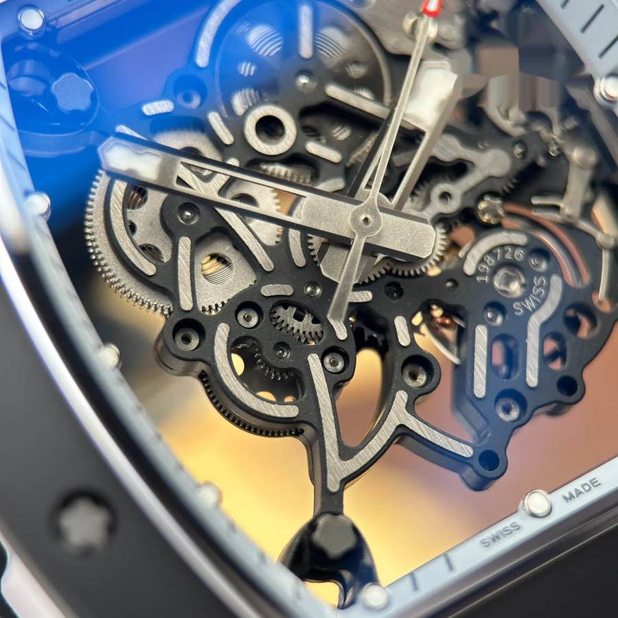 Schnell vergriffene Replica Uhr: Richard Mille RM 055 Bubba Watson, schwarze Keramik, Asien, Exclusive 50, Stück, Kautschukarmband, ZF 42,7 mm – Bild 7