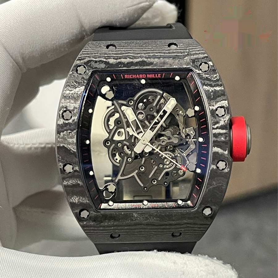 Ausgewählte Replica Uhr: Richard Mille RM 055 Bubba Watson, dunkel, Sonderanfertigung, NTPT, Carbonfaser, Vaucher-Uhrwerk – Bild 4