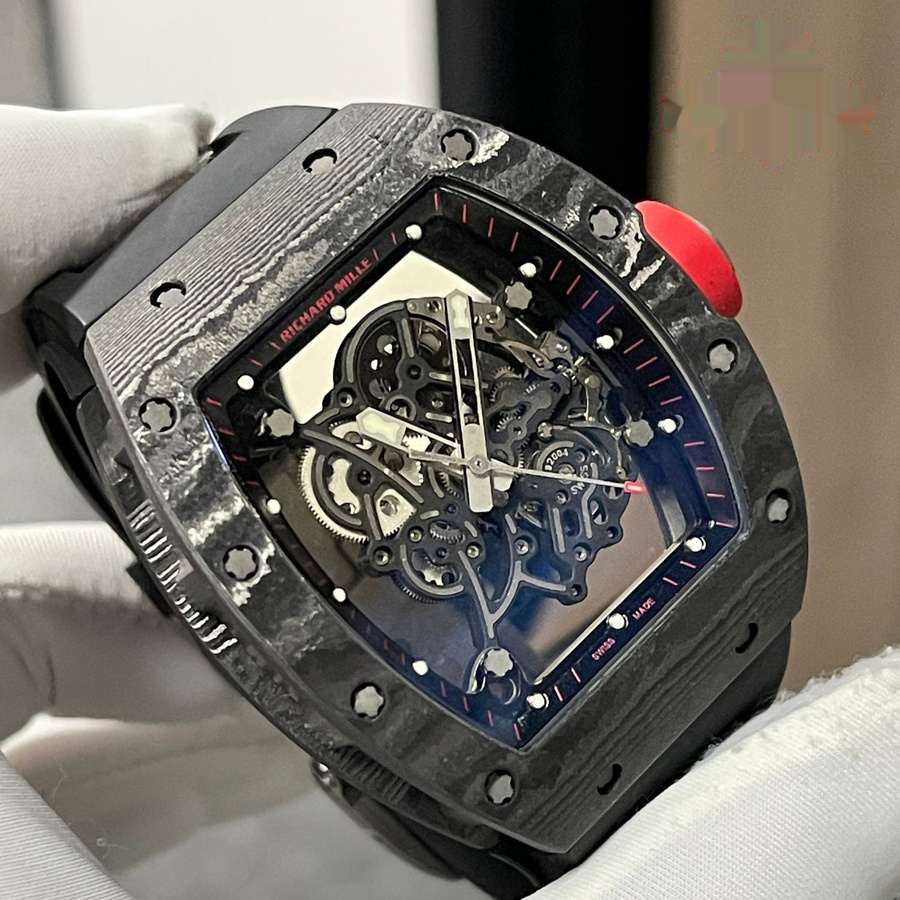 Ausgewählte Replica Uhr: Richard Mille RM 055 Bubba Watson, dunkel, Sonderanfertigung, NTPT, Carbonfaser, Vaucher-Uhrwerk – Bild 6