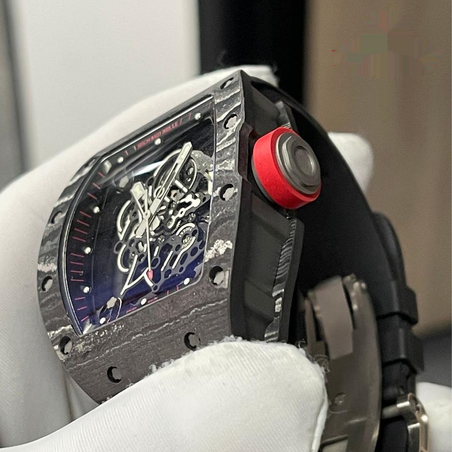 Ausgewählte Replica Uhr: Richard Mille RM 055 Bubba Watson, dunkel, Sonderanfertigung, NTPT, Carbonfaser, Vaucher-Uhrwerk – Bild 7
