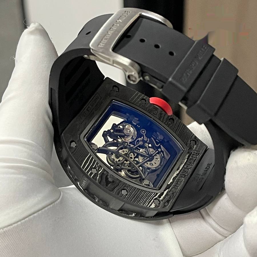 Ausgewählte Replica Uhr: Richard Mille RM 055 Bubba Watson, dunkel, Sonderanfertigung, NTPT, Carbonfaser, Vaucher-Uhrwerk – Bild 11
