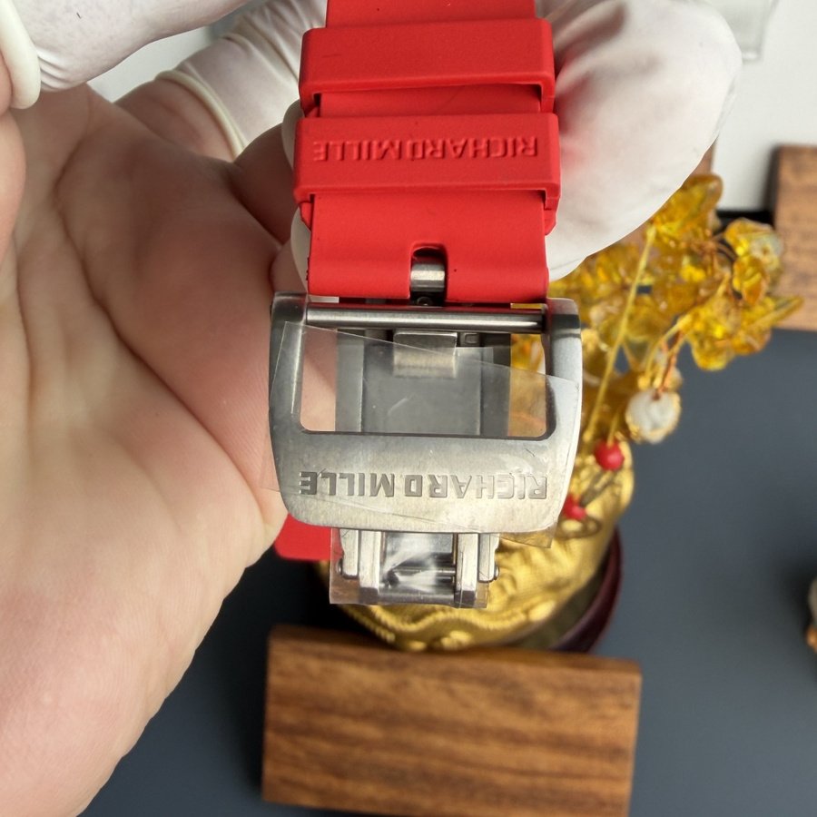 Feinste Replica Uhr: Richard Mille RM 11-03, rot, Quartz TPT, Automatik, Chronograph, 49.94 × 44,5 mm – Bild 9
