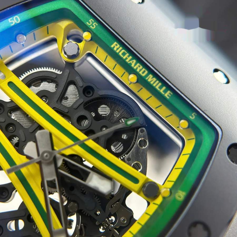 Wunderschöne Replica Uhr: Richard Mille RM 61-01 Yohan Blake, grün, schwarze Keramik, Quality, Armband, ZF 42,7 mm X 50,23 mm – Bild 6