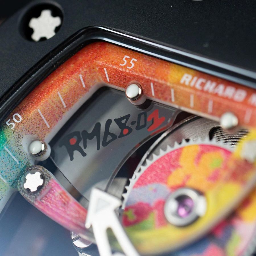Hochwertige Replica Uhr: Richard Mille RM 68-01, Tourbillon, Cyril Kongo, schwarze Keramik, 52.24 × 42,70 mm – Bild 5