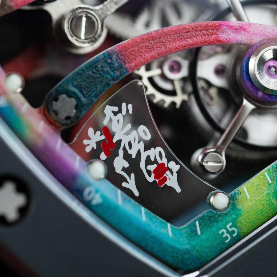 Hochwertige Replica Uhr: Richard Mille RM 68-01, Tourbillon, Cyril Kongo, schwarze Keramik, 52.24 × 42,70 mm – Bild 9