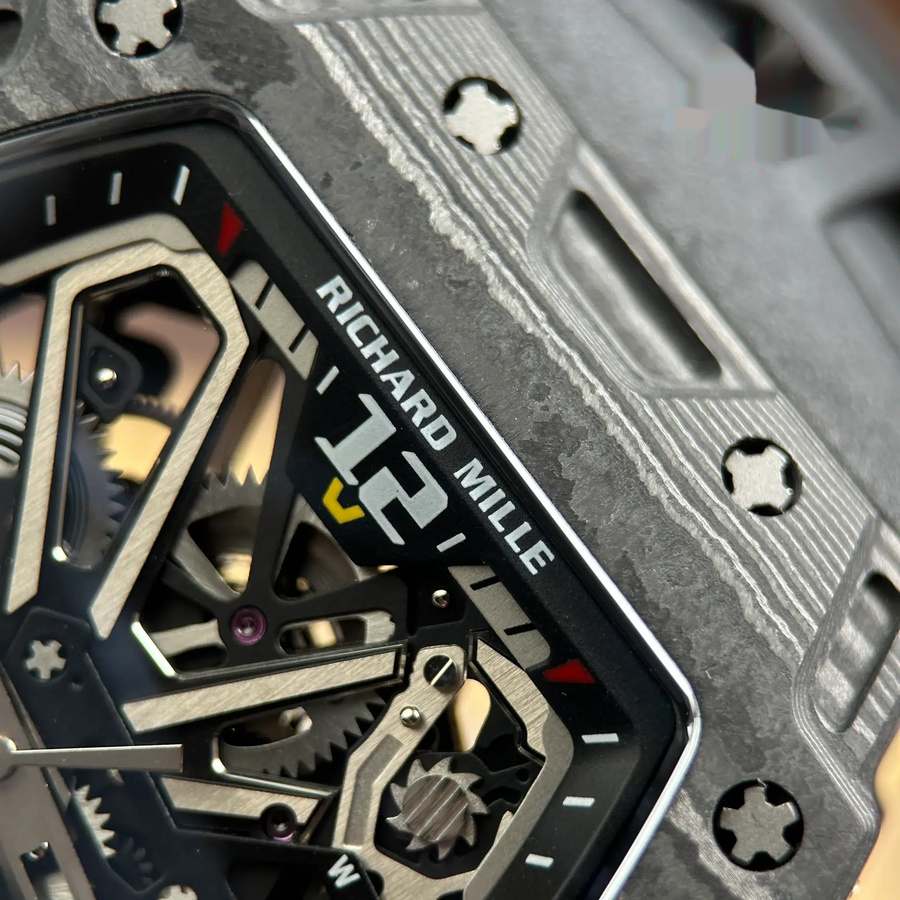 Wertige Replica Uhr: Richard Mille RM 35-03 Rafael Nadal, schwarzes Carbon, 43,2 mm X 50 mm – Bild 6