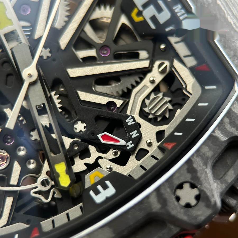 Wertige Replica Uhr: Richard Mille RM 35-03 Rafael Nadal, schwarzes Carbon, 43,2 mm X 50 mm – Bild 7