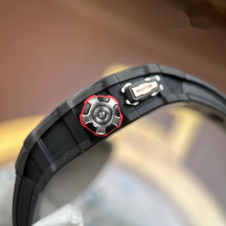 Wertige Replica Uhr: Richard Mille RM 35-03 Rafael Nadal, schwarzes Carbon, 43,2 mm X 50 mm – Bild 10
