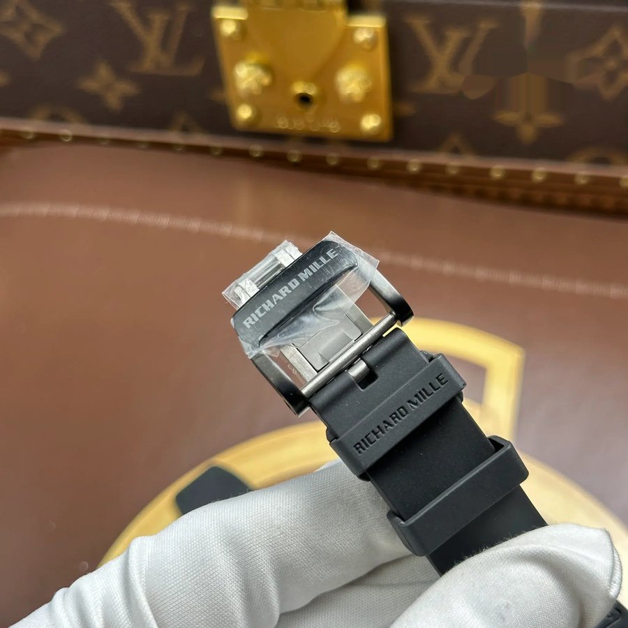Wertige Replica Uhr: Richard Mille RM 35-03 Rafael Nadal, schwarzes Carbon, 43,2 mm X 50 mm – Bild 12
