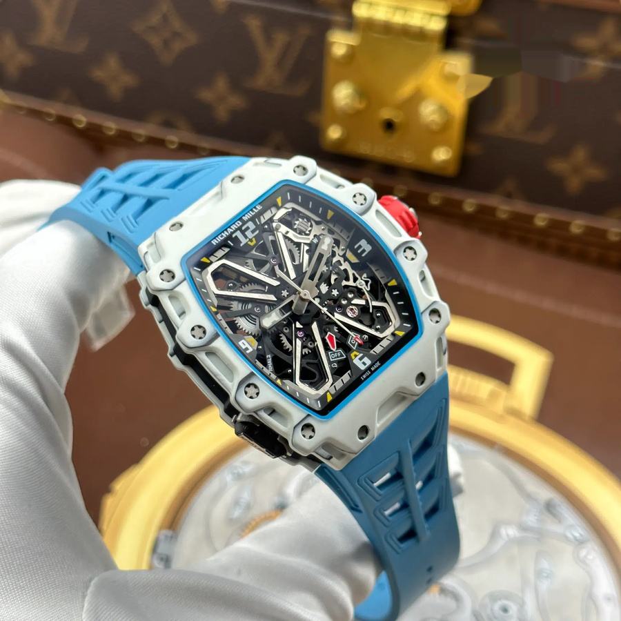 Makellose Replica Uhr: Richard Mille RM 35-03 Rafael Nadal, weiß, Quartz TPT 43,2 mm X 50 mm – Bild 3