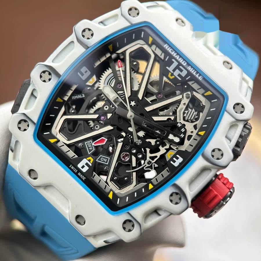 Makellose Replica Uhr: Richard Mille RM 35-03 Rafael Nadal, weiß, Quartz TPT 43,2 mm X 50 mm – Bild 4