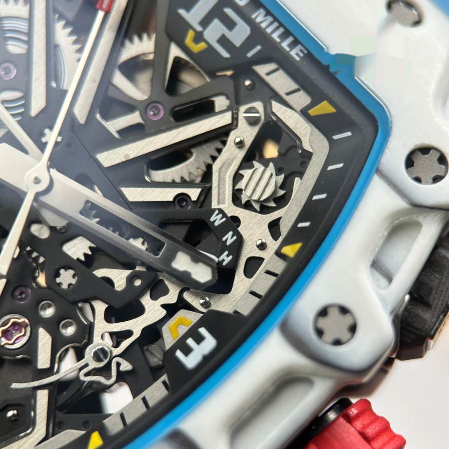 Makellose Replica Uhr: Richard Mille RM 35-03 Rafael Nadal, weiß, Quartz TPT 43,2 mm X 50 mm – Bild 6