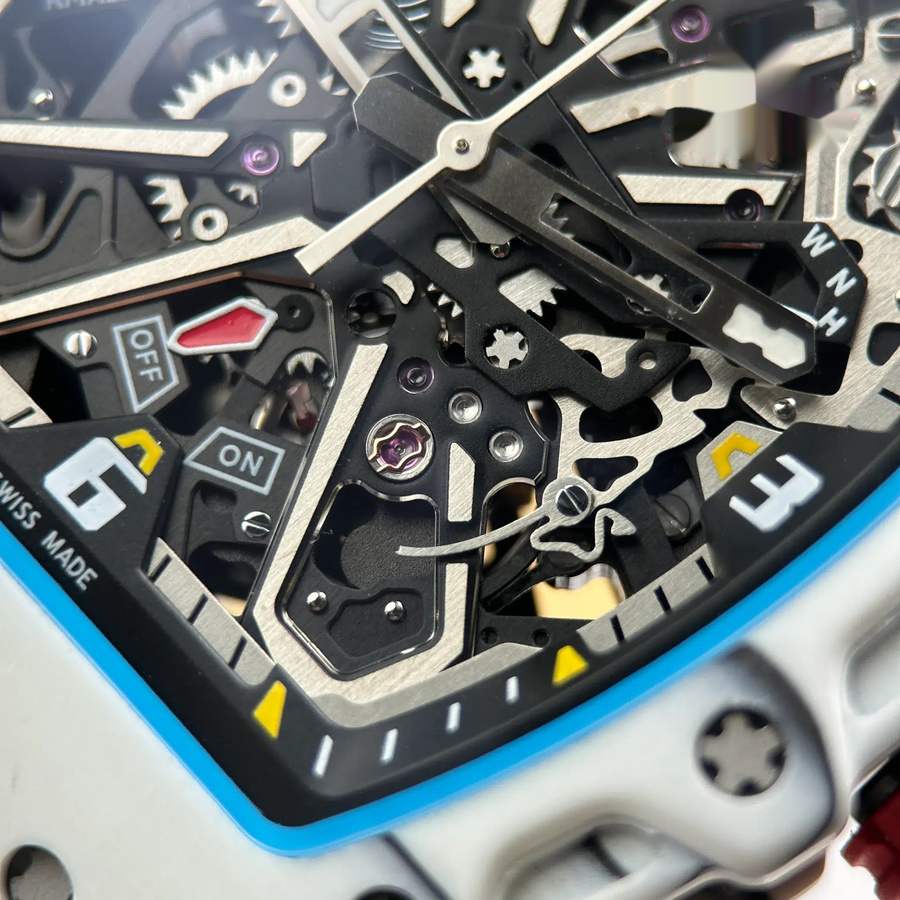 Makellose Replica Uhr: Richard Mille RM 35-03 Rafael Nadal, weiß, Quartz TPT 43,2 mm X 50 mm – Bild 7