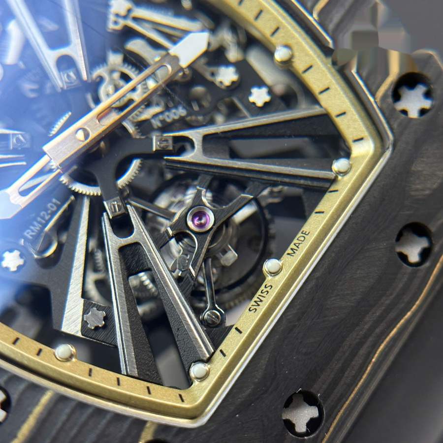 Makellose Replica Uhr: Richard Mille RM 12-01, Tourbillon, limitierte Edition, Carbon TPT 48 mm X 39,3 mm – Bild 7