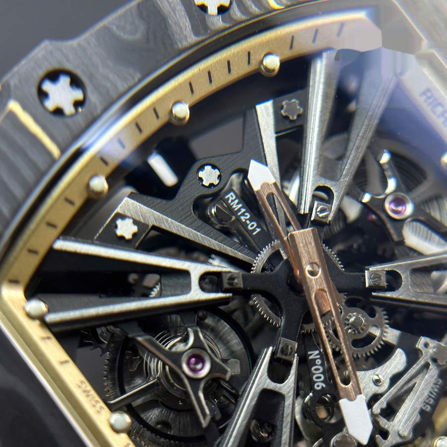 Makellose Replica Uhr: Richard Mille RM 12-01, Tourbillon, limitierte Edition, Carbon TPT 48 mm X 39,3 mm – Bild 8