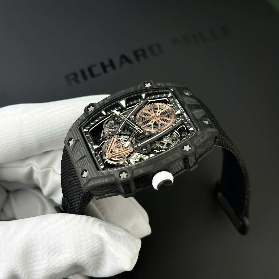 Legendäre Replica Uhr: Richard Mille RM 27-05 Rafael Nadal, schwarzes Carbon, Fiber 37.25×47,25 mm – Bild 3