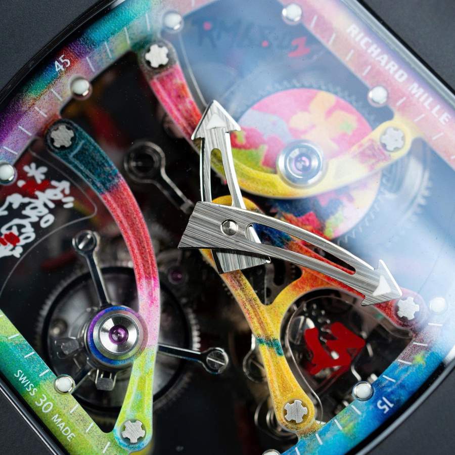 Luxuriöse Replica Uhr: Richard Mille RM 68-01, Tourbillon, Cyril Kongo, schwarze Keramik, 42,7 mm X 52,24 mm – Bild 4